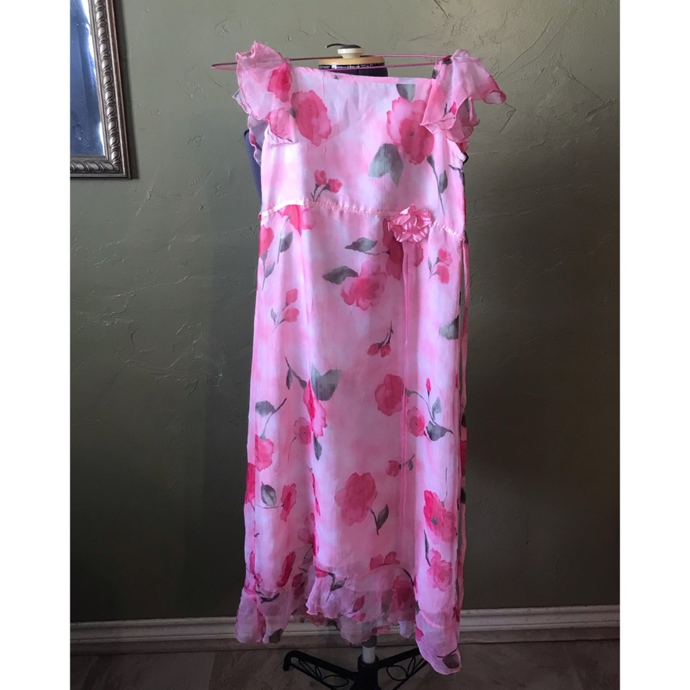 Girl Tribe Girls Pink Floral Dress